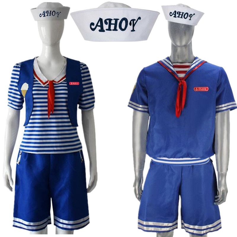 Очень странные дела, сезон 3, Робин Стив Харрингтон, совки Ahoy, карнавальный костюм, униформа моряка