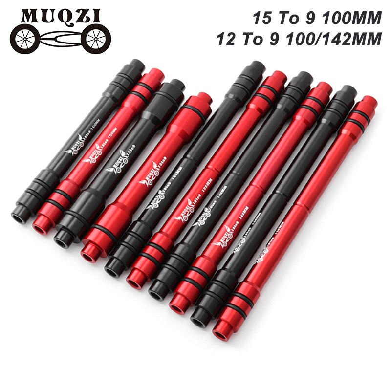 Adapter osi przelotowej MUQZI 15 do 9 100 mm Adapter osi przelotowej 12 do 9 mm 100/142 mm do szybkiego zwalniania do kół rowerowych MTB Akcesoria rowerowe