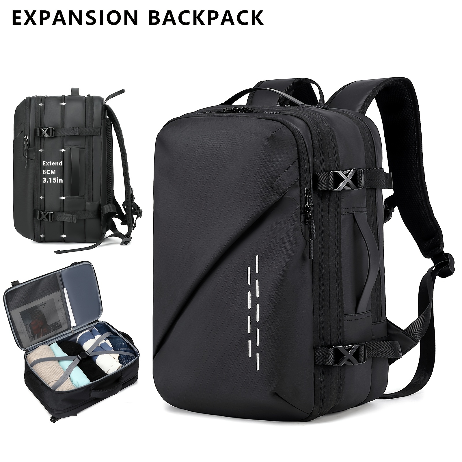 Nova Mochila de Compressão a Vácuo de Grande Capacidade, Mochila de Viagem, Mochila Impermeável para Computador