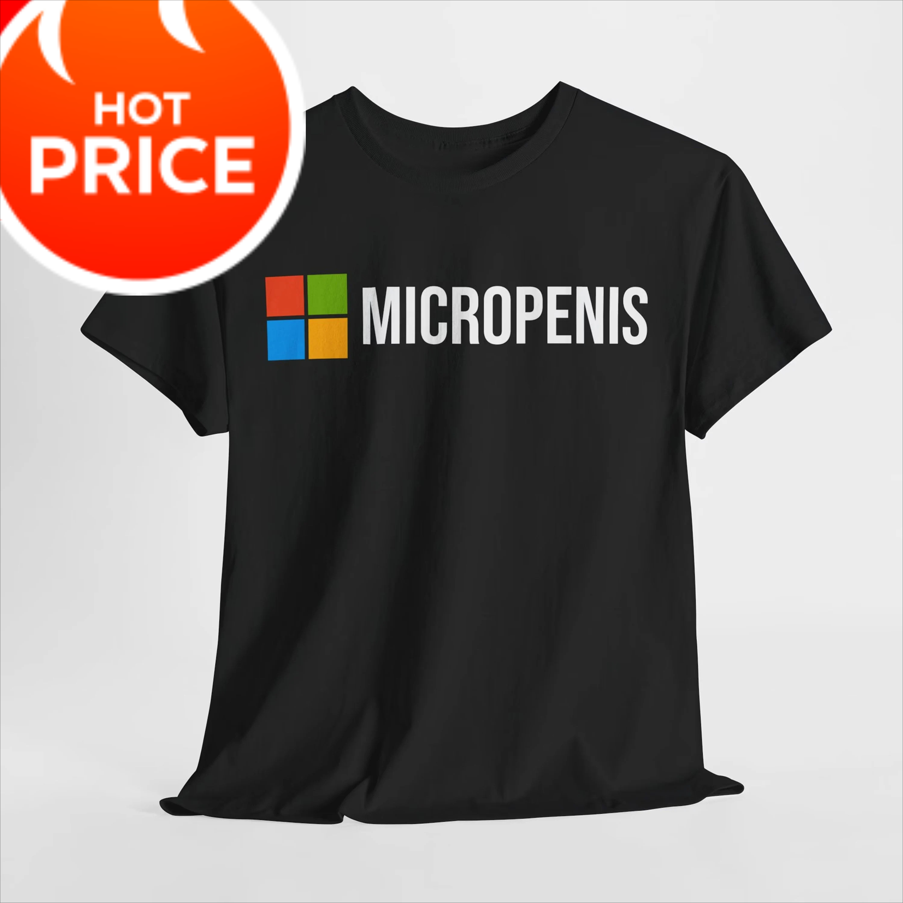 Kaos Meme Lucu 'Micropenis' - Parodi Microsoft, Kaos Geek Humor, Kaos Musim Panas Pria dan Wanita yang Longgar dan Bernapas