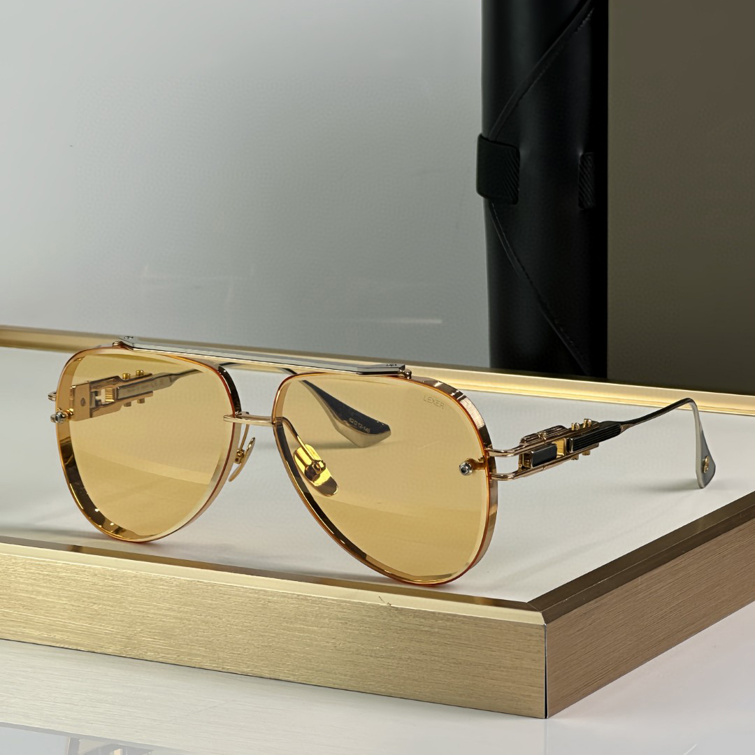 ADITA LEXER DT281 Größe 62-12 Hochwertige Sonnenbrille für Herren Titan-Stil Modisches Design Sonnenbrille für Damen Mit Box