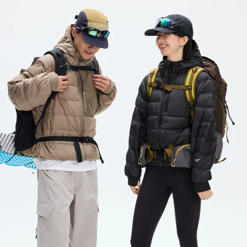 Mountain Climbing Outdoor 90% White Duck Down Hooded Jacket Men Winter Warm Sports Down Coat  Man  chaquetones hombre JK-119