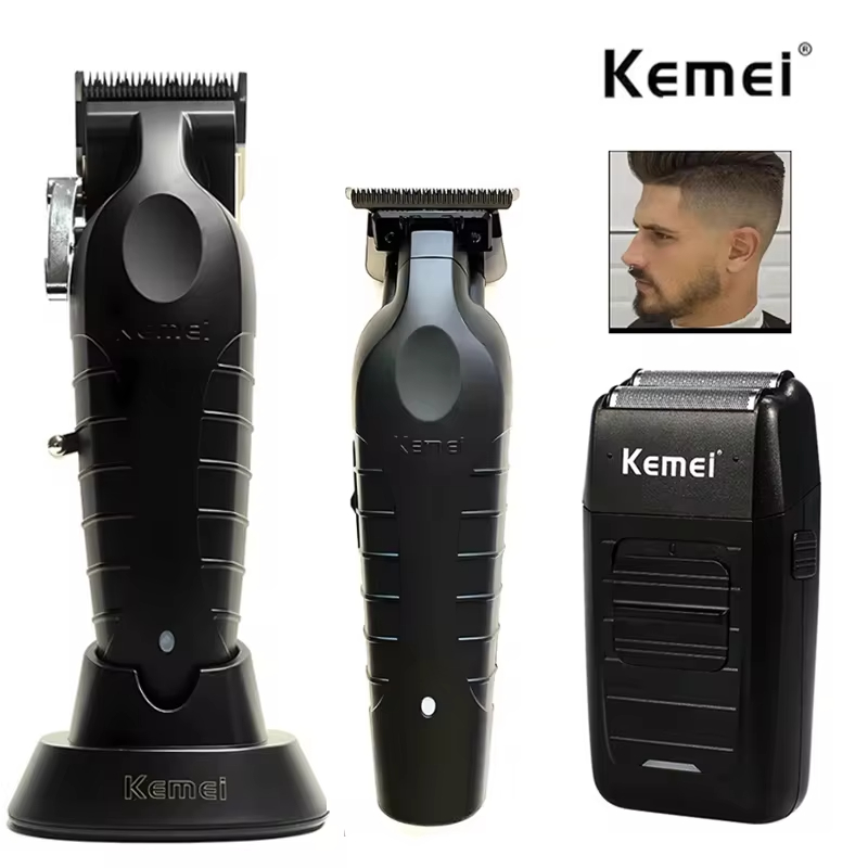 Kemei เครื่องโกนหนวดไฟฟ้าสำหรับผู้ชาย, เครื่องที่ตัดขน KM-1102 KM-2299 KM-2296เครื่องตัดแต่งผมเครื่องตัดผมมืออาชีพ