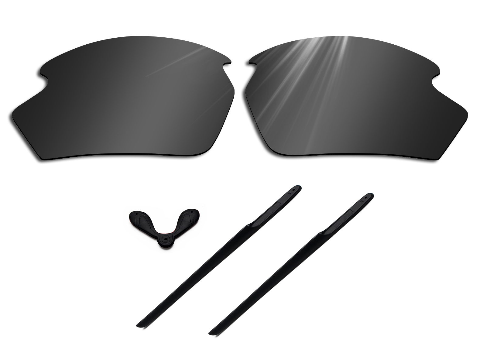 Glintbay-Lentilles polarisées de remplacement avec manettes en caoutchouc et chaussettes d'oreille, plusieurs couleurs, lunettes de soleil Rudy Project Rydon