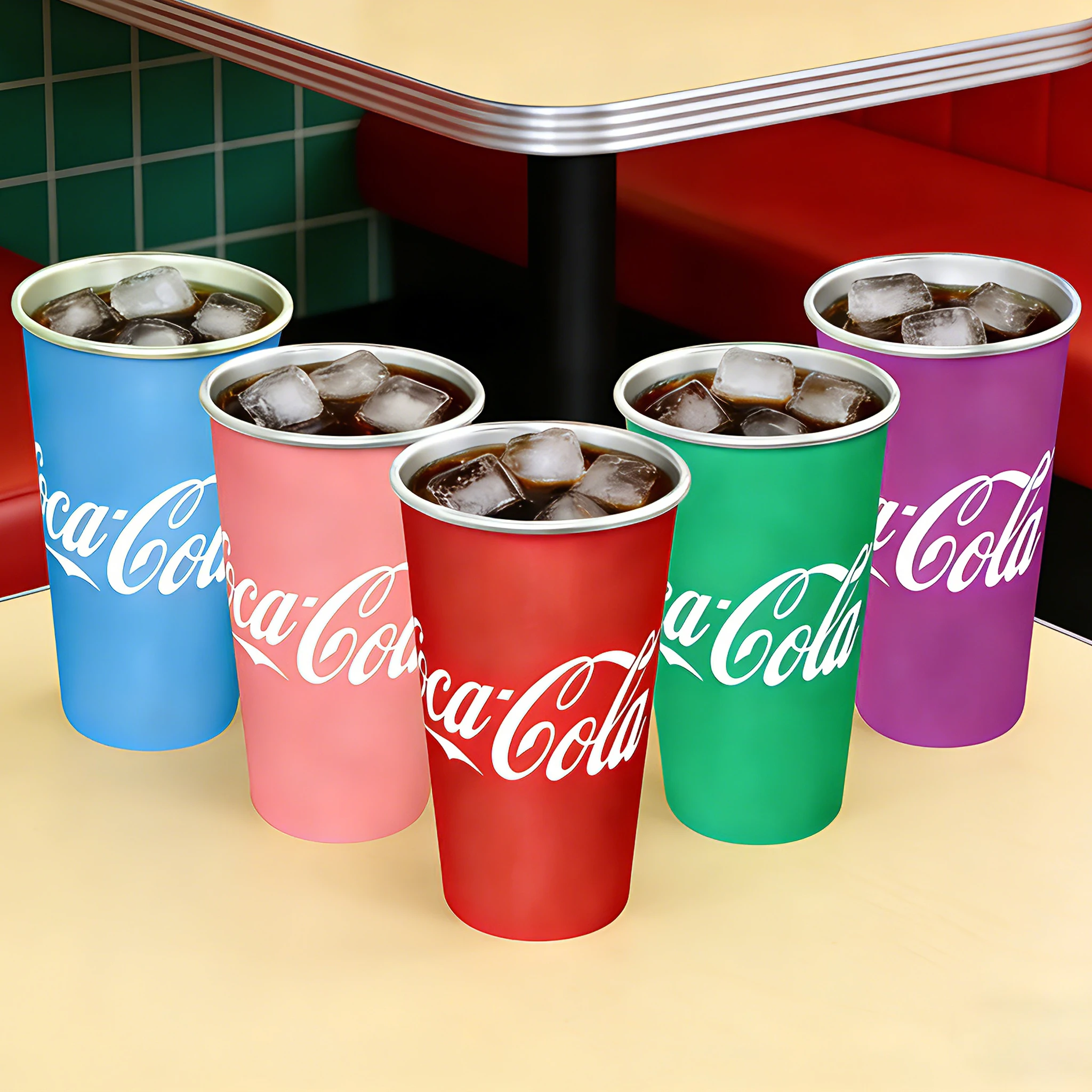 Cold Discoloration Aluminum Beer Mugs Set 470ml - Reusable Drinking Mug for Cola Beer Water Juice Outdoor Camping Party Use