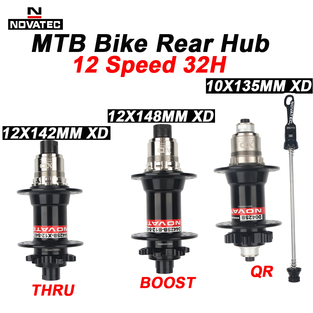NOVATEC 32H XD tylna piasta do roweru górskiego 10X135mm/12X142mm/12X148mm szybka/przezroczysta oś/BOOST Cube piasta rowerowa MTB dla Sram XD Hub