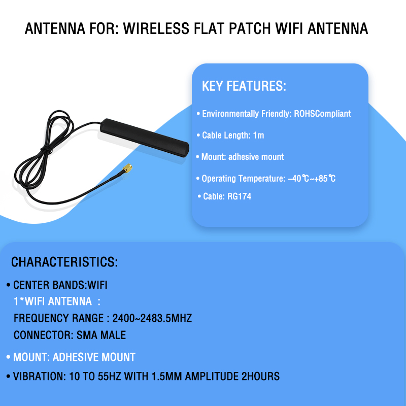 wireless Flat Patch wifi Antenna 2.4GHz Antennas 2400mhz