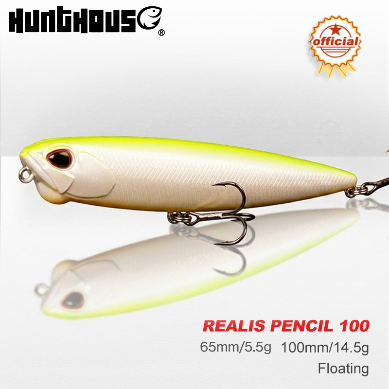 Hunthouse REALIS Matita 65 Galleggiante Stickbait Richiamo di Pesca 65/100mm 5.5/14.5g WTD Azione Con Suono Pesca Pesce Artificiale attrezzatura