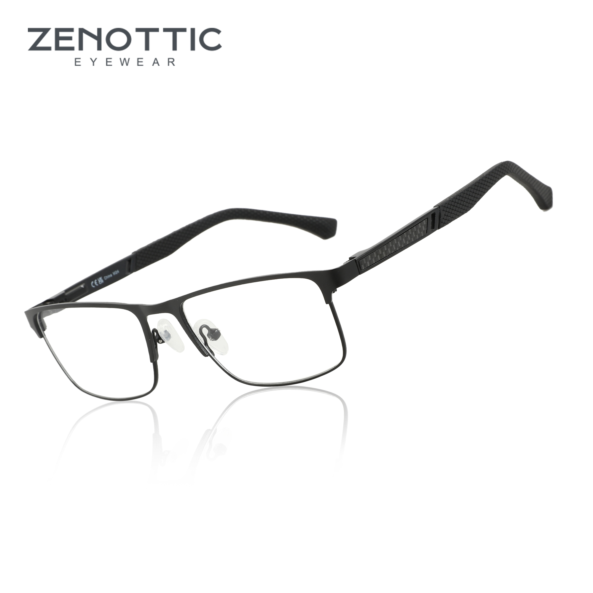ZENOTTIC okulary do czytania blokujące niebieskie światło dla mężczyzn czytniki komputerowe modne kwadratowe wysokiej jakości metalowa rama przeciwodblaskowa starczowzroczność