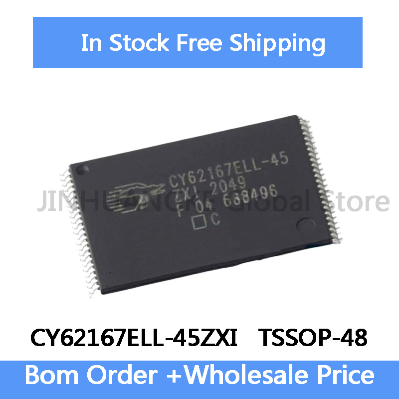 (5 stuk) 100% Nieuwe originele CY62167ELL-45ZXI CY62167ELL-45 CY62167ELL 45ZXI TSOP-48 Chipset 100% kwaliteit Op Voorraad