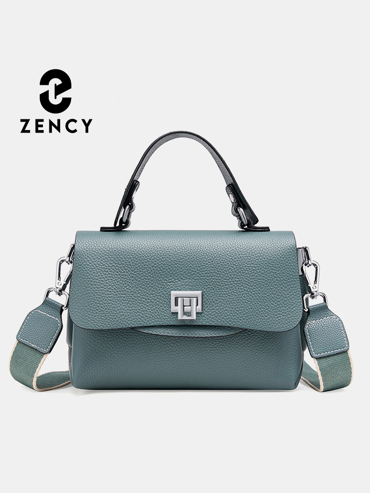 Zency damestas van echt leer met handvat aan de bovenkant, eenvoudige mode-envelop, luxe merk schoudertas, kleine crossbody voor dames