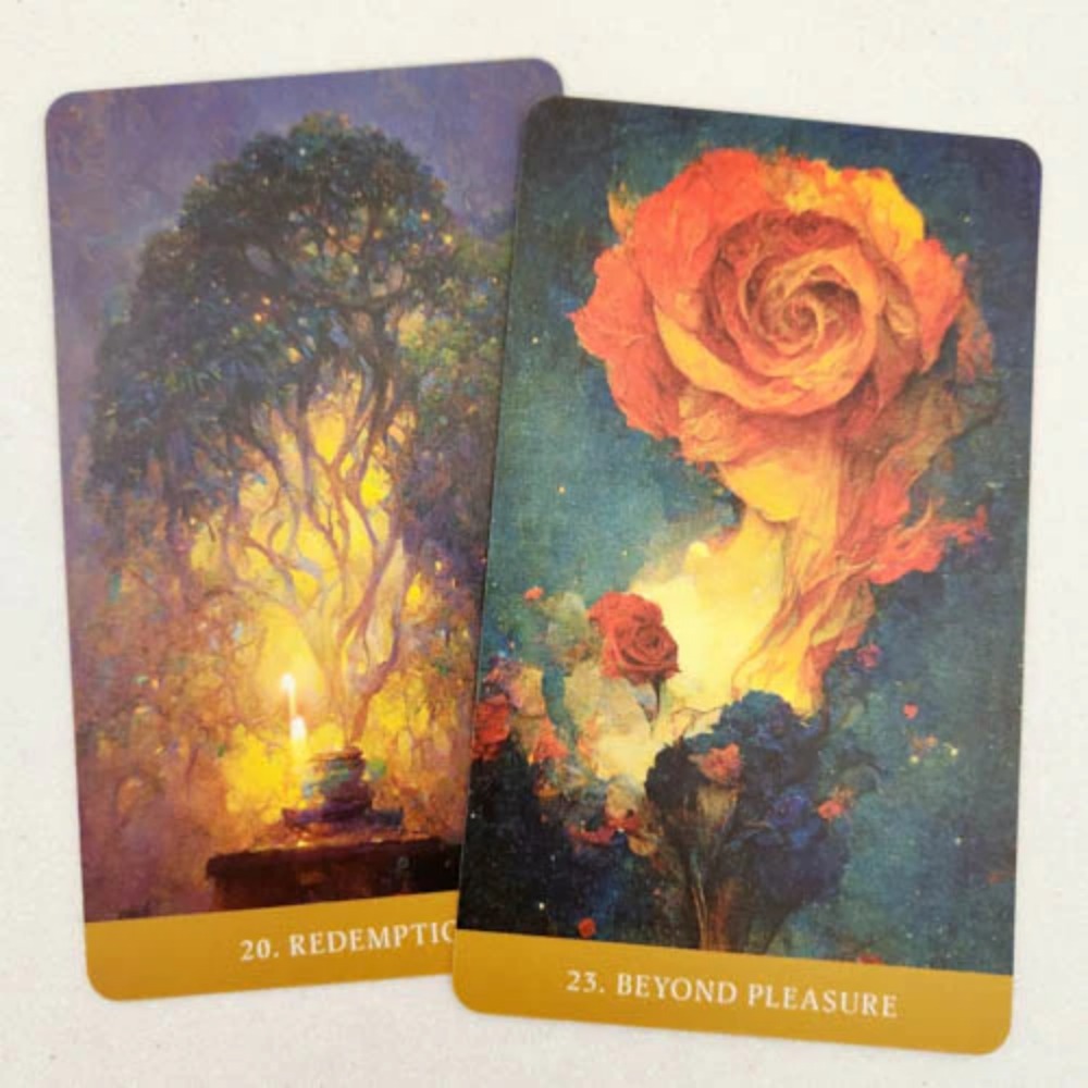 markii 10.4*7.3cm The Path of Light Oracle: Healing & Self-Mastery Through The Wisdom of The Bhagavad Gita 39 Pcs Cards