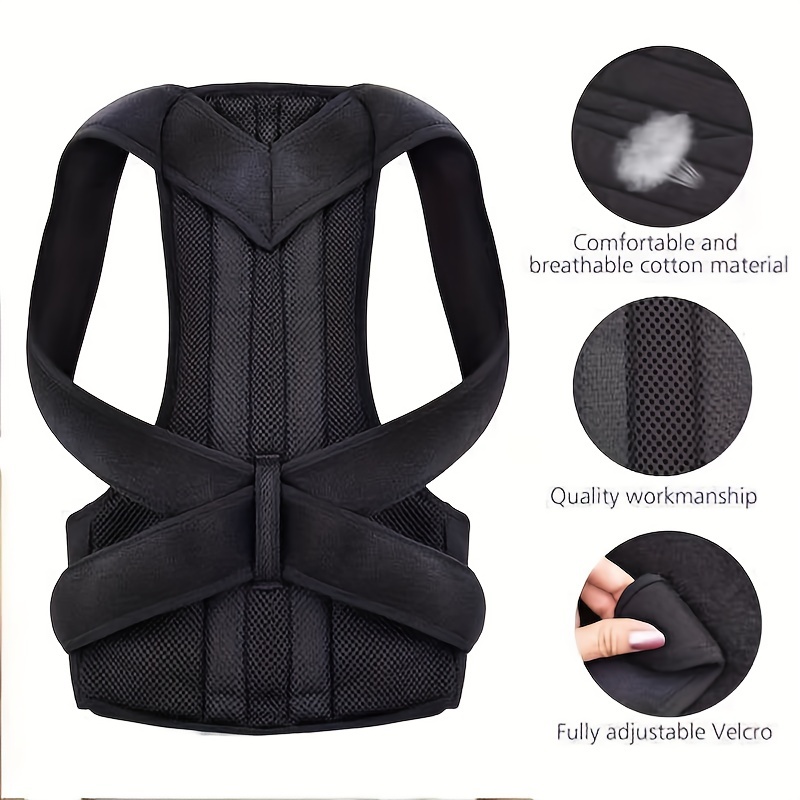 1pcStraight Back Posture Corrector Shoulder Lumbar Brace Spine Support Belt Adjustable Corset Correction Body Improve with Plate
