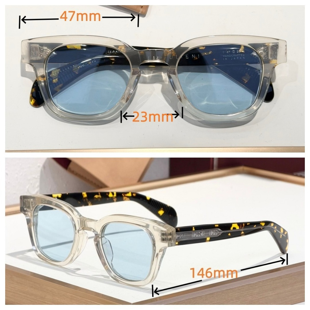   Солнцезащитные очки 2026 JULIEN Retro Double Rectangle, ручной работы, в оправе из ацетата, UV400, для активного отдыха, унисекс, с коробкой