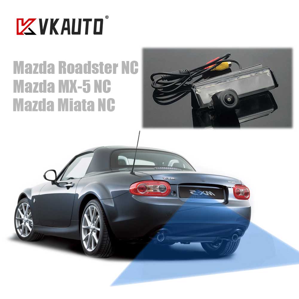 VKAUTO – caméra de recul Fish Eye pour Mazda Roadster Mx-5 Miata NC 2005 ~ 2014, CCD HD, Vision nocturne, sauvegarde du stationnement