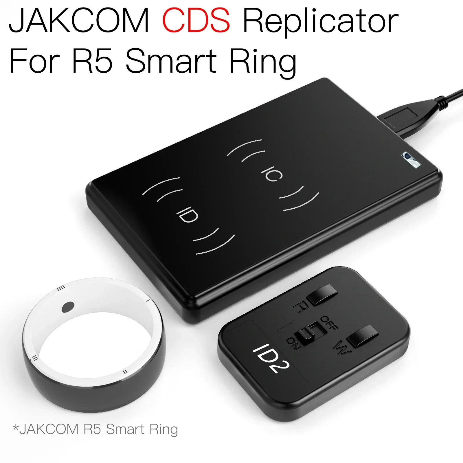 JAKCOM CDS RFID Replicador para R5 Smart Ring Copy IC ID CUID HID NFC tarjetas nuevo producto de protección de seguridad lector de tarjetas de acceso