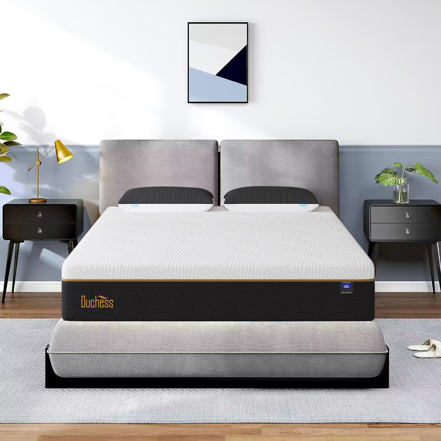 Colchón duquesa Colchón de cama doble EuroTop Memory Foam sin muelles