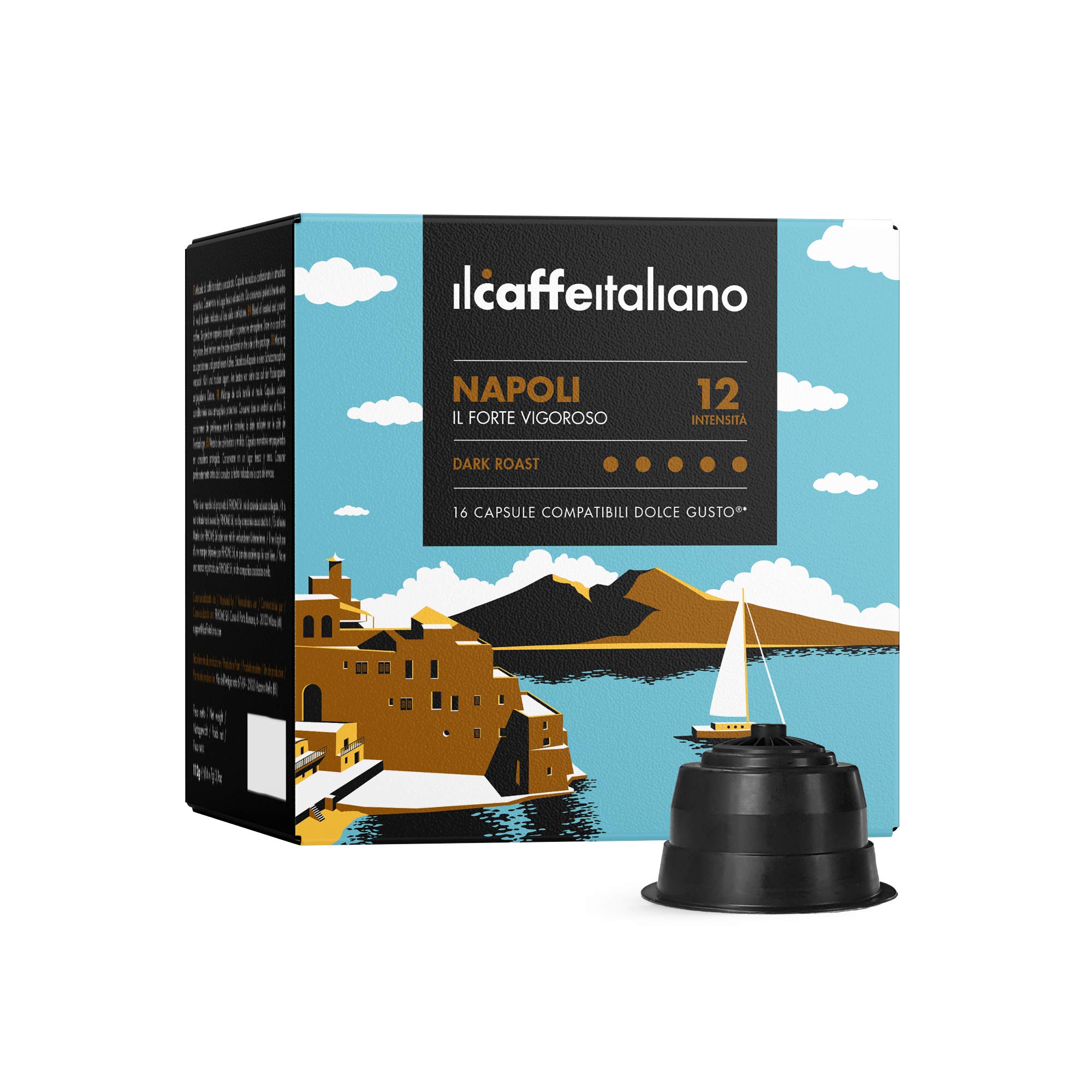 96 Kaffeekapseln Naples-Intensität 12-Italienischer Kaffee-Dolce Gusto Kompatible Kapseln ®