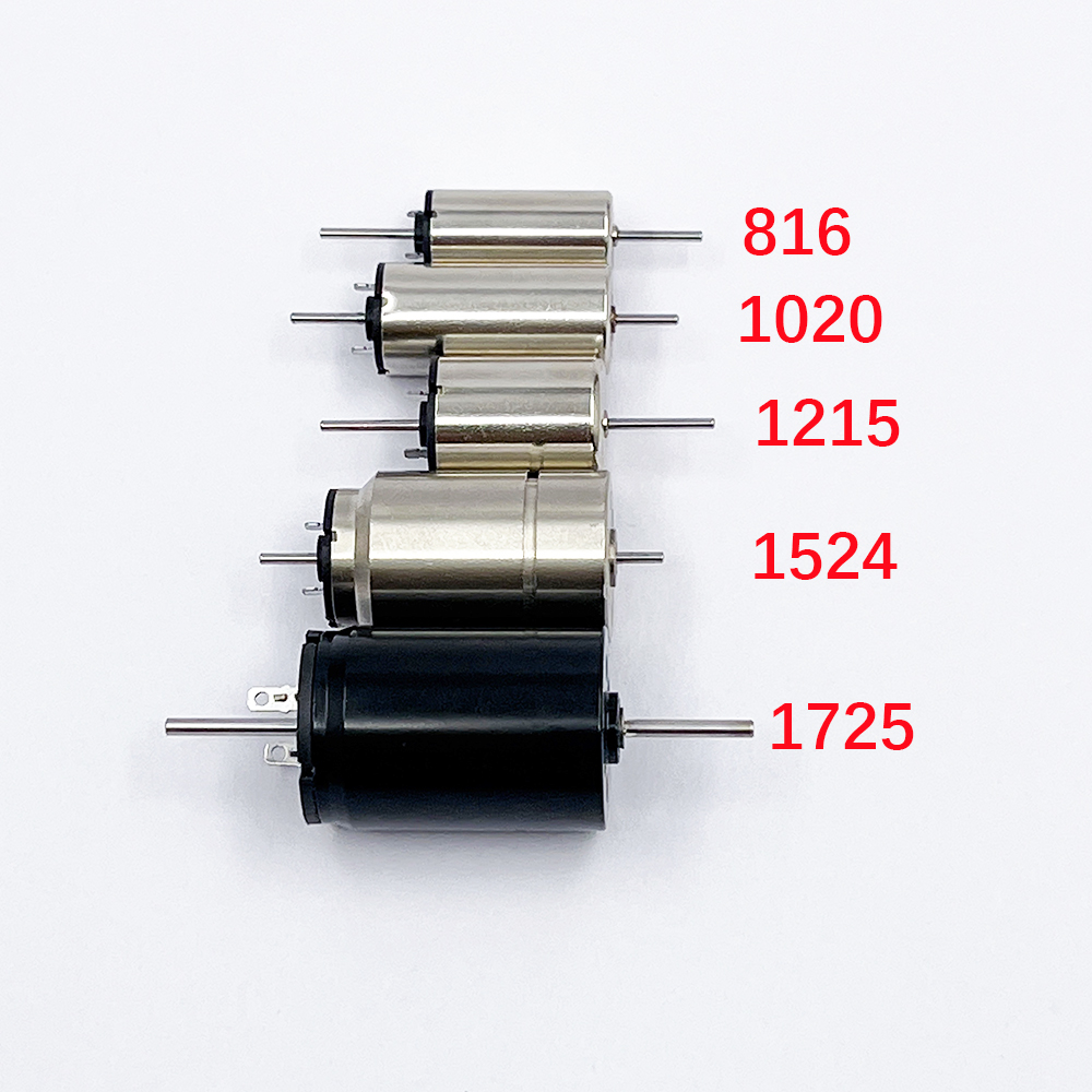 Moteur sans noyau à double arbre, Rotor à 7 pôles, 8mm 10mm 12mm 15mm 17mm 816 1020 1215 1725, DC 12V, pour modèle de Train Rail, 1 pièce