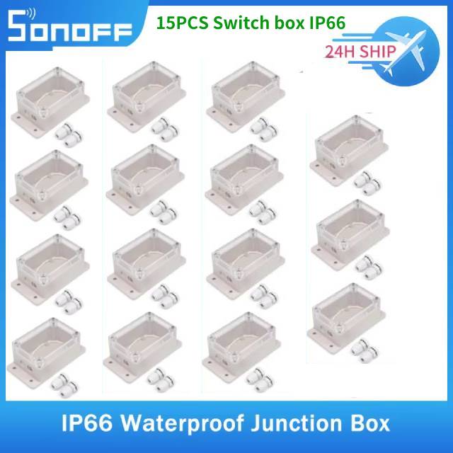 15 stücke SONOFF IP66 Wasserdichte Schalter Box Abdeckung Für Sonoff Basicr2 Basicr4 Rfr2 Wasser-beständig Staub Proof Fall