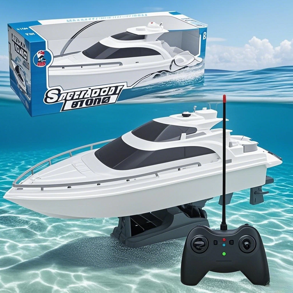 Jouet de bateau RC à grande vitesse pour garçons, Mini modèle de bateau électrique étanche, bateau à voile puissant télécommandé pour jeu aquatique pour adultes