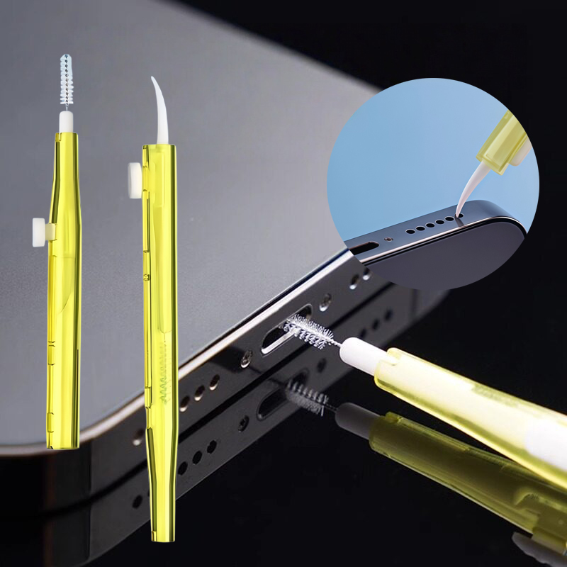 Kit de nettoyage pour port de charge et haut-parleur de téléphone portable, bouchon anti-poussière pour iPhone 16 15 14, kit de nettoyage pour écouteurs, brosse pour Samsung Xiaomi