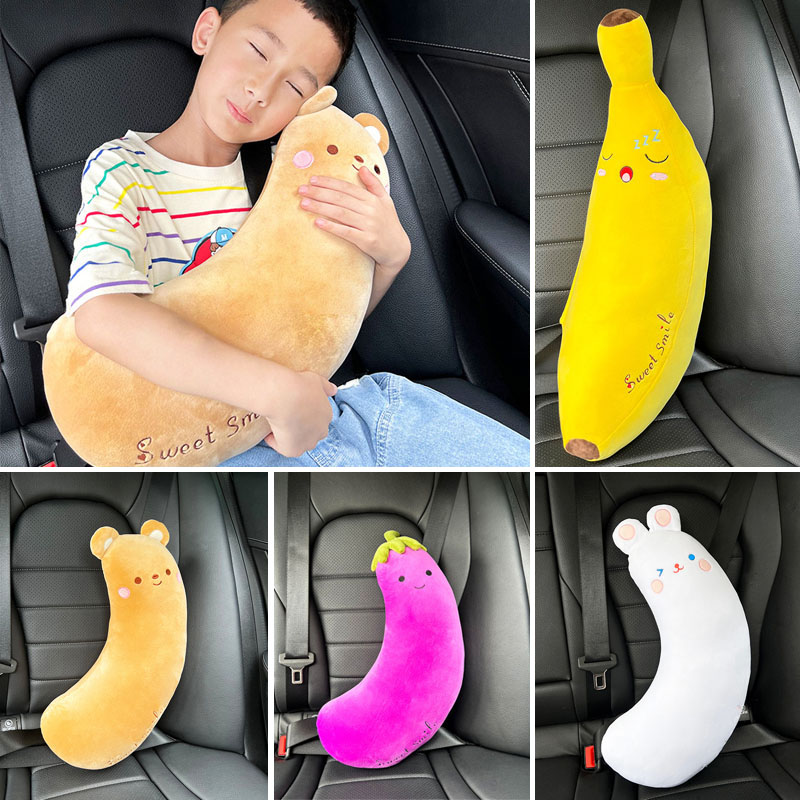 Cartoon Cute Plush Car Seat Belts Covers Shoulder Padding Universal Children Kids Safety Belts Protector Pads Auto Accessories