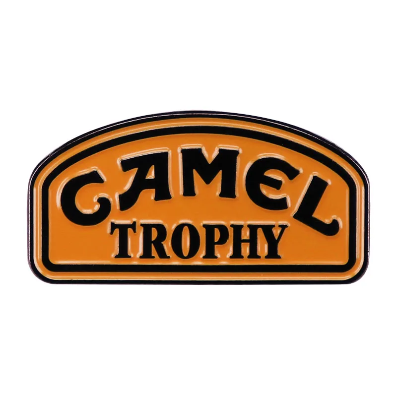 Distintivo de alfinete esmaltado estilo vintage Camel Trophy Land Rover para mochilas