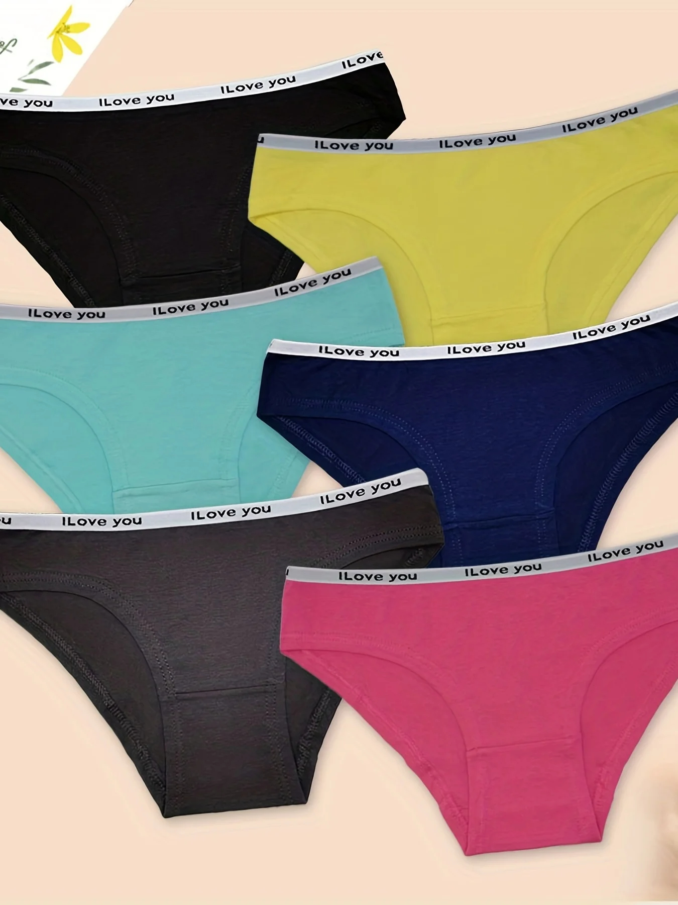 Slip imprimé lettres, 3 pièces, confortable et respirant, culotte intime extensible, sous-vêtements et Lingerie pour filles
