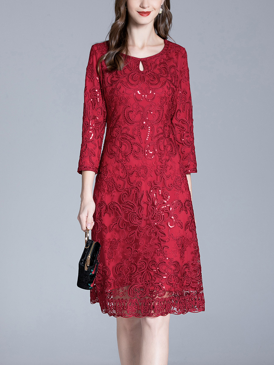 Ele Fro for Mother of the Bride Autumn Winter Thiened Fro with Zipper round Neline Polyester Fiber Slim Fit Dr