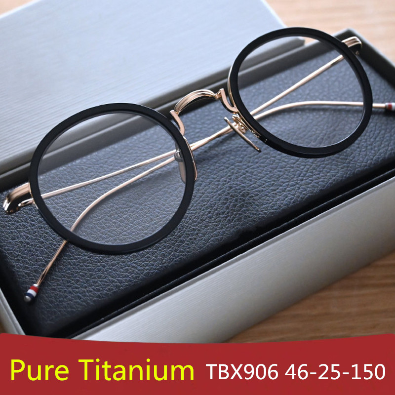 Gafas con montura redonda Vintage TBX906, diseño de marca para hombres y mujeres, gafas elegantes, gafas clásicas hechas a mano circulares, gafas de calidad