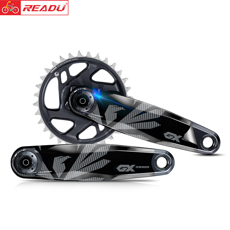 READU 2022, naklejka na korbę roweru górskiego GX, naklejka na korbę AM DH, naklejki na rower, akcesoria rowerowe
