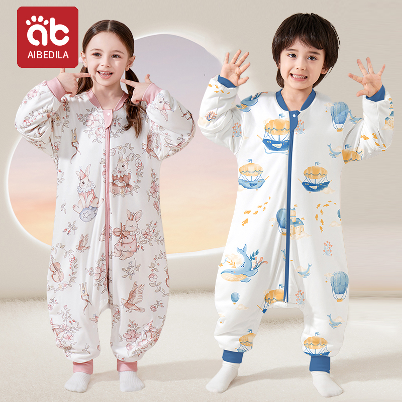 Aibedila saco de dormir do bebê crianças inverno quente saco de dormir do bebê 1-7years crianças crescimento cobertor pijamas infantil saco de dormir ﻿