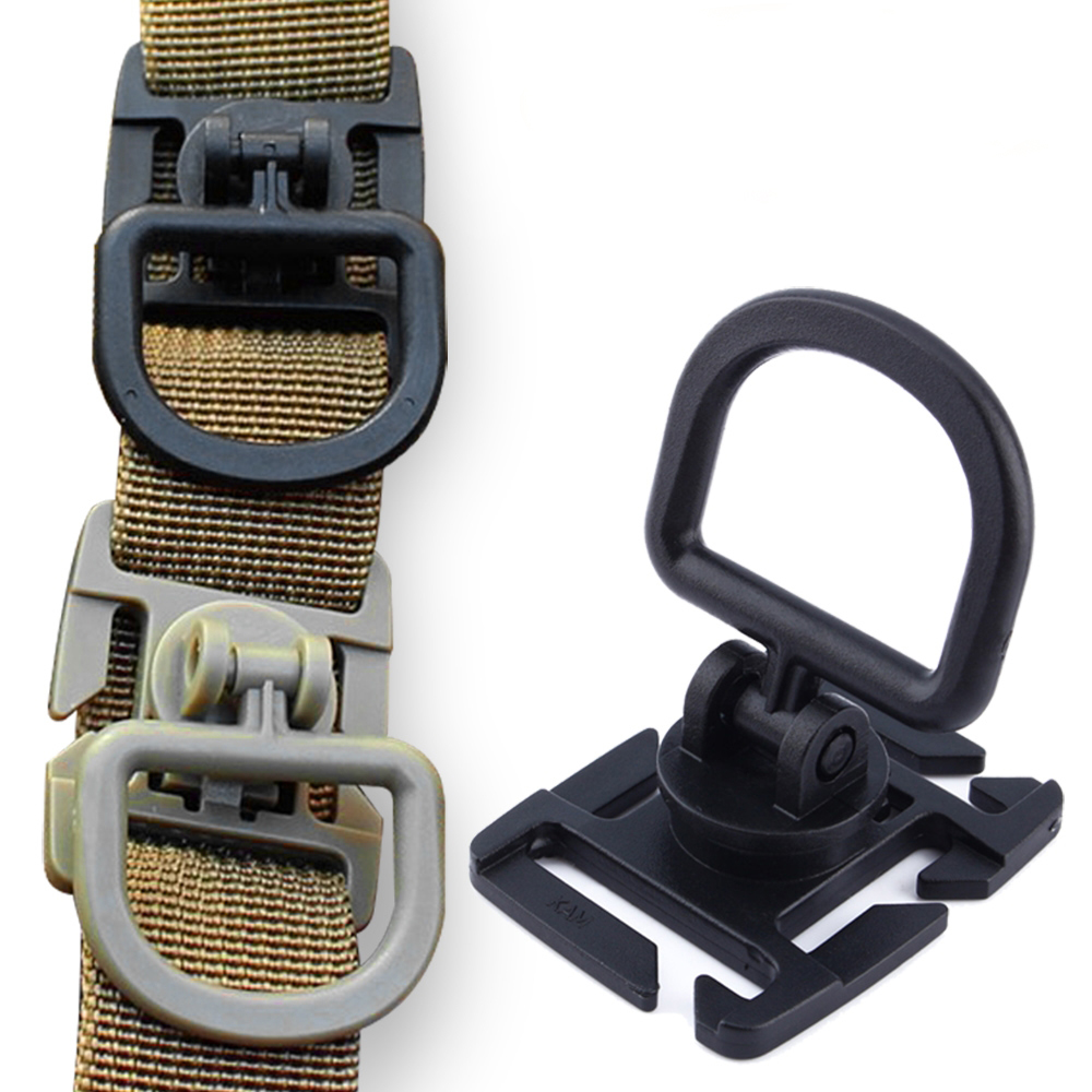 4 Stück 360 Rotation D-Ring Clips Taktische Tasche Zubehör für MOLLE Gurtband Befestigung Rucksäcke D-Ring Grimloc Locking D-Ring