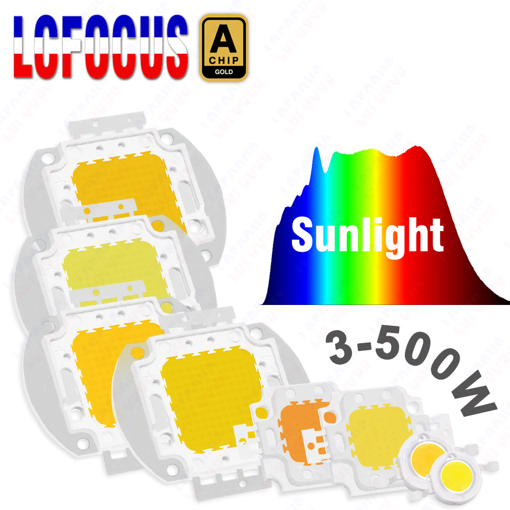 1W 3W 5W 10W 20W 30W 50W 100W croître LED croître puce spectre complet soleil 380-840nm pour les plantes d'intérieur Légumes Fleurs Fruits Aquariums Galeries d'art Salles d'exposition