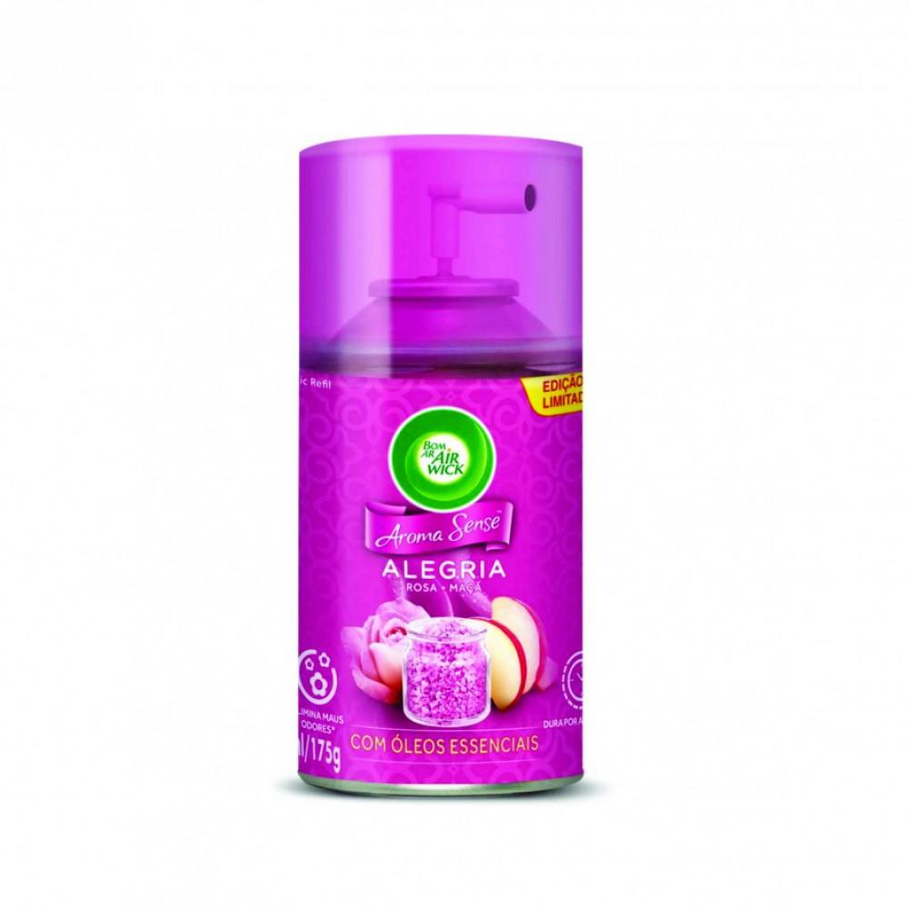 BOM AR FRESH AROMA SENSE ALEGRIA - ROSA MACA REFIL 250ML