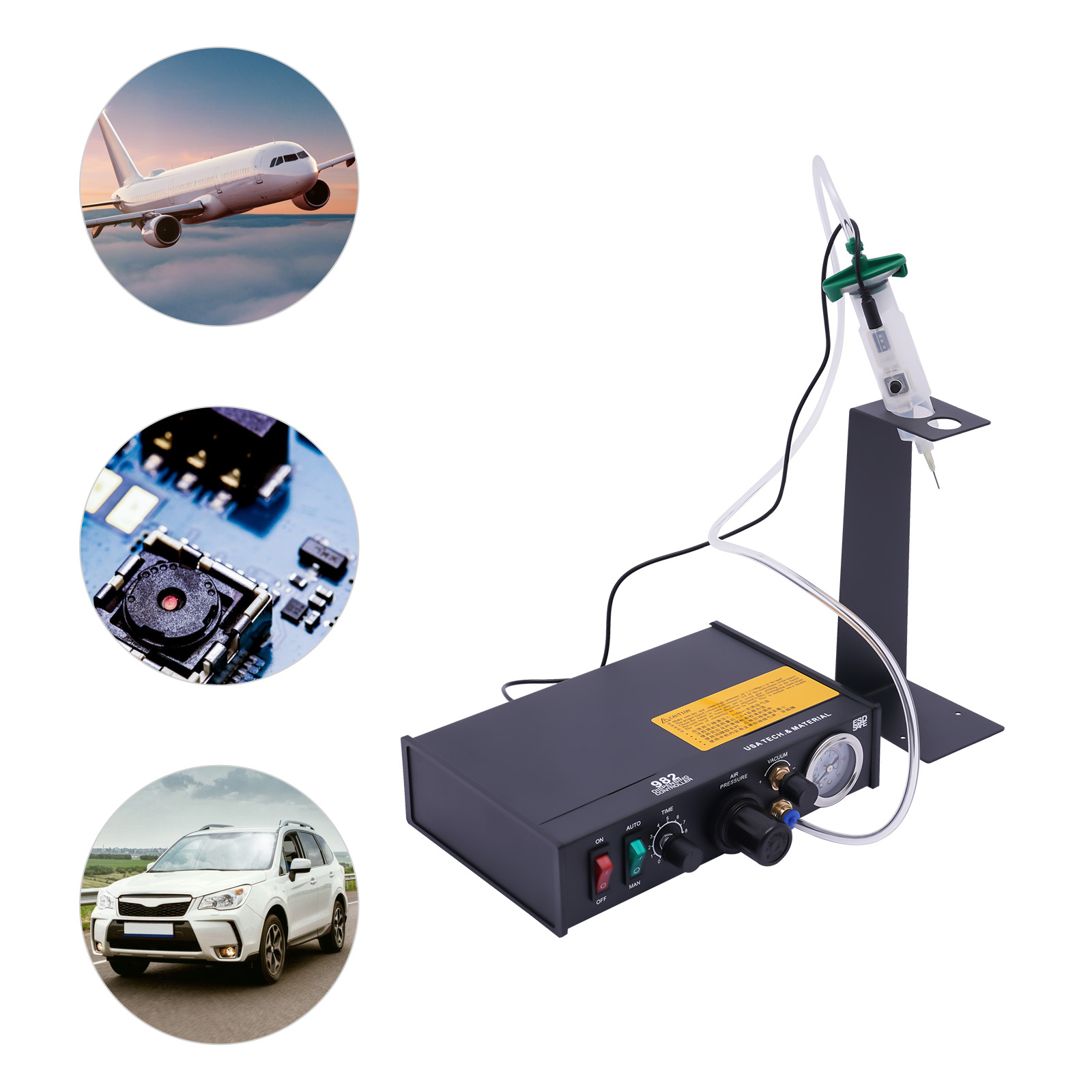 Half-Automatische/Handmatige Lijm Dispenser Pneumatische Dispenser Controller Vacuüm Terug Zuigapparaat Precieze Druppel 982 Pasta Druppelaar