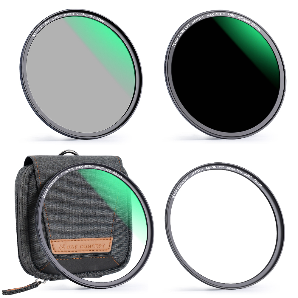 Zestaw filtrów magnetycznych K&F CONCEPT ND1000 MC UV CPL Ultra Slim do obiektywów aparatów fotograficznych i torba na filtry 62mm 67mm 72mm 77mm 82mm 86mm 95mm