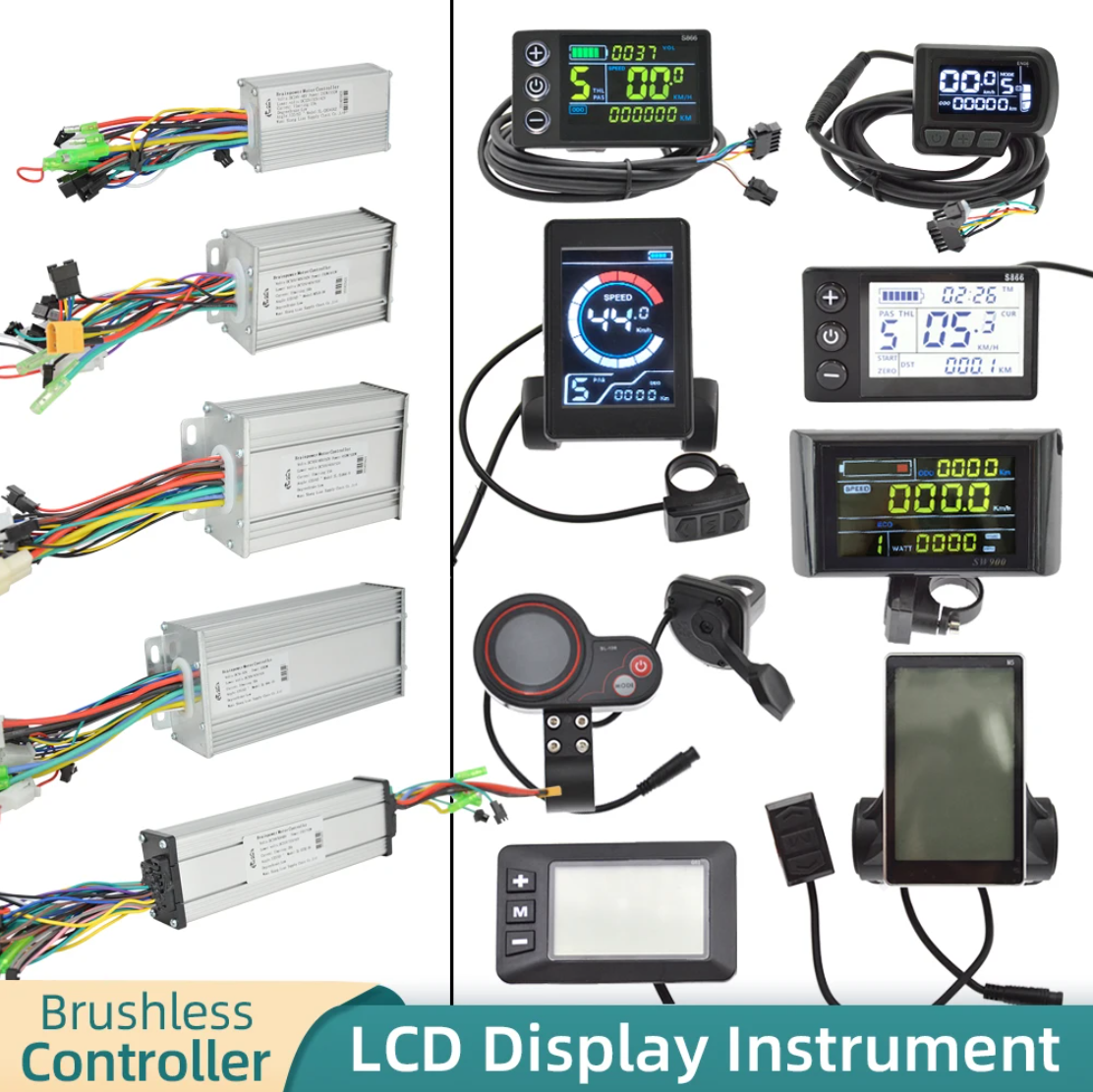 Elektrofahrrad 13A/18A/25A/28A/38A Bürstenloser Motorcontroller LCD-Display Intelligente Steuerung Mehrere Spezifikationen