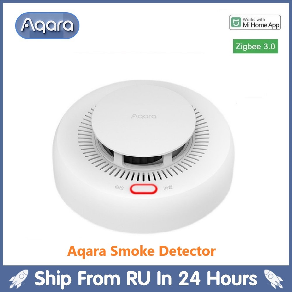 Aqara-alarma de humo Zigbee 3,0, Sensor Detector de concentración de humo altamente sensible, funciona con la aplicación Mi Home Homek