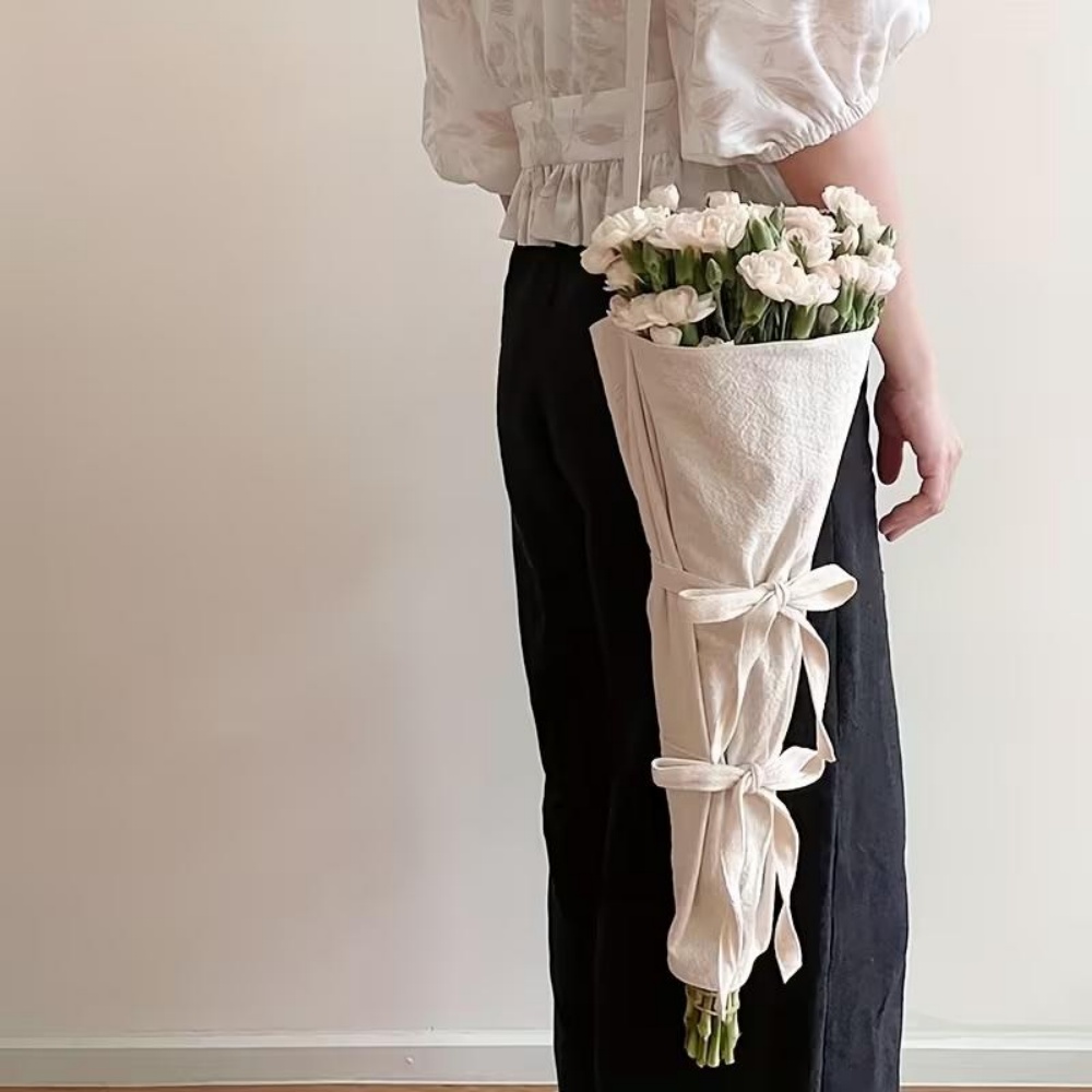 Canvas Bouquet Bag: Floral Farm Packaging with Adjustable Strap, Gift for her