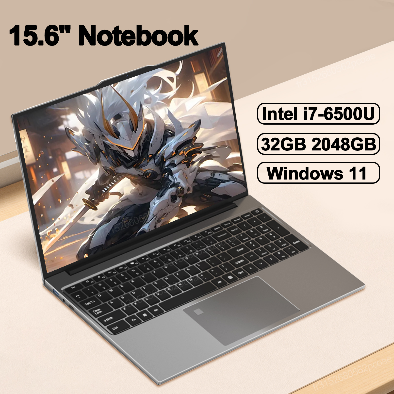 15.6 "ultracienki laptop 32 GB RAM 2048 GB SSD Intel Core i7-6500U Notebook dla graczy 1920*1080 wyświetlacz biurowy komputer studyjny Windows 11