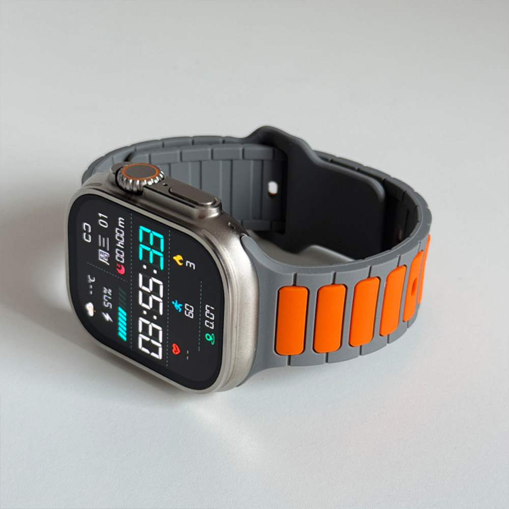 Correa de silicona para Apple watch 10 bandas 46mm 45mm 44mm 49mm 42mm 40mm 38 pulsera iwatch Series 9 8 7 6 5 SE Ultra 2