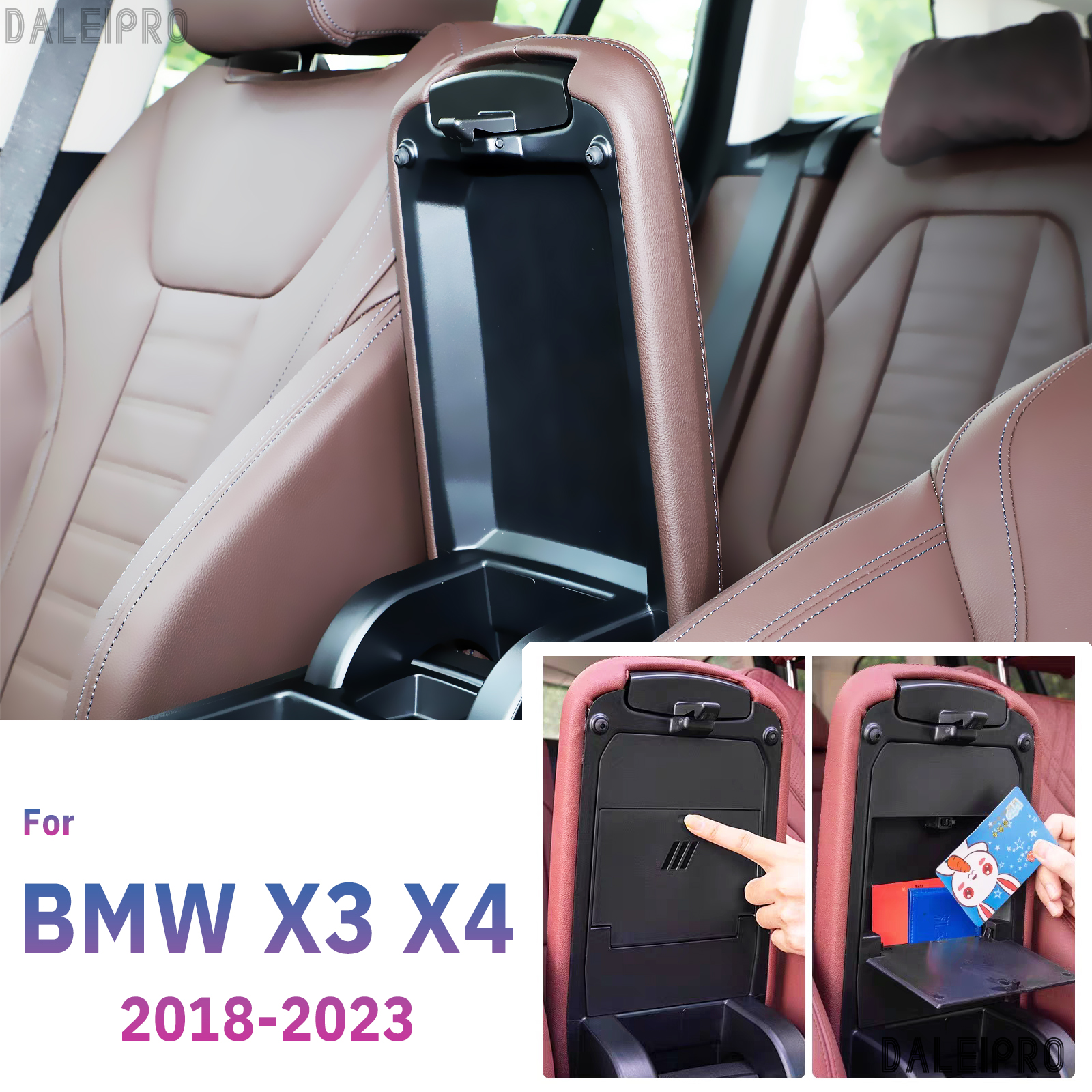 Boîte de rangement pour articles de confidentialité, accoudoir caché, organisateur d'accessoires X3, pour BMW X3 G01 X4 G02 2018 2019 2020 2021 2022 2023