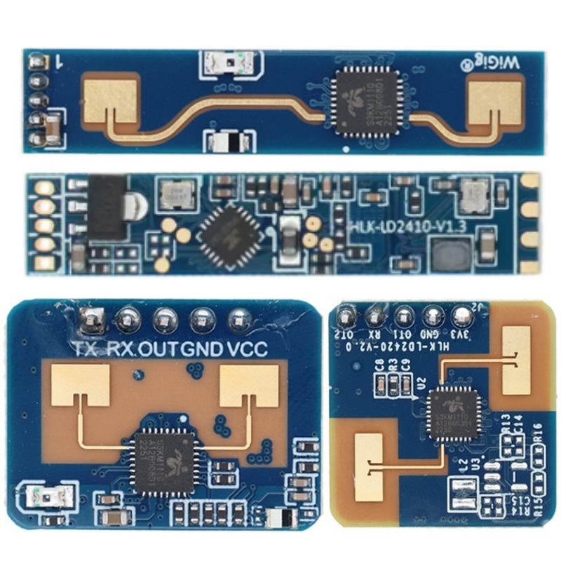 LAUBEI Hi-Link HLK-LD2410 LD2410B LD2410C 5V Mini FMCW 24G Inteligente Sensor de status de presença humana Módulo de radar Eletrônico de consumo