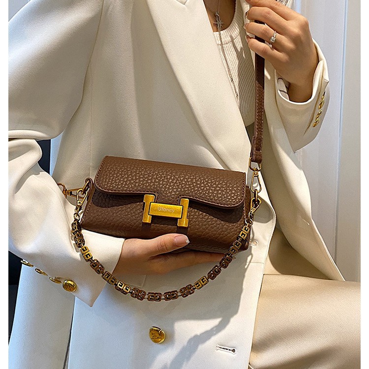Borsa a Tracolla da Donna, Nuovi Arrivi, Design di Nicchia Premium, Borsa Versatile a Tracolla, Borsa Quadrata alla Moda con Catena