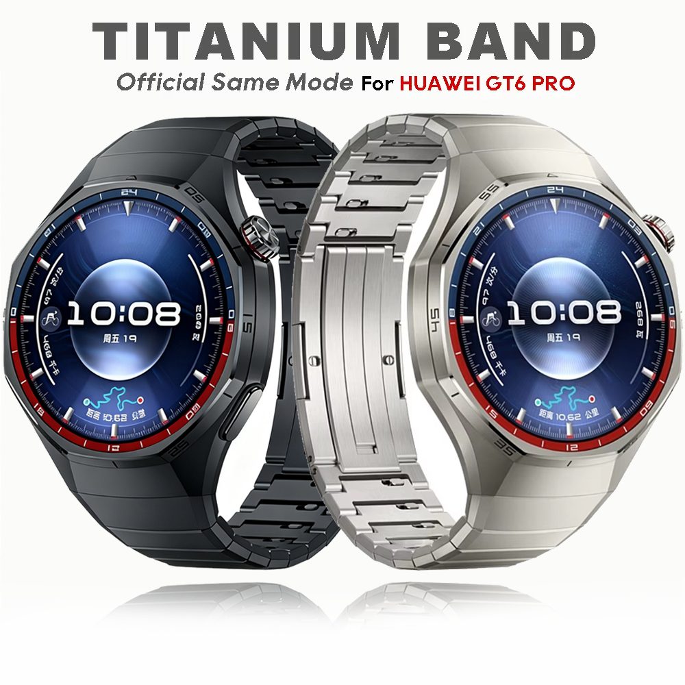 Correa de titanio Original 1:1 sin huecos para Huawei Watch GT 6 Pro 46mm pulsera de lujo de Metal correa Huawei Watch GT6 Pro