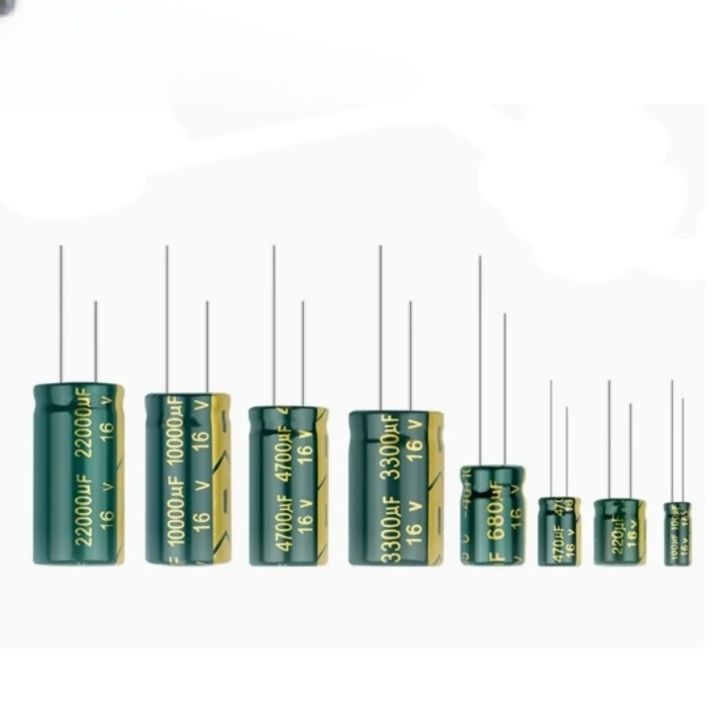 Hoge Frequentie Lage ESR Aluminium Condensator 20% 10V 16V 25V 35V 50V 400V 100UF 220UF 330UF 470UF 680UF 1000UF 1500UF 2200UF 3300UF