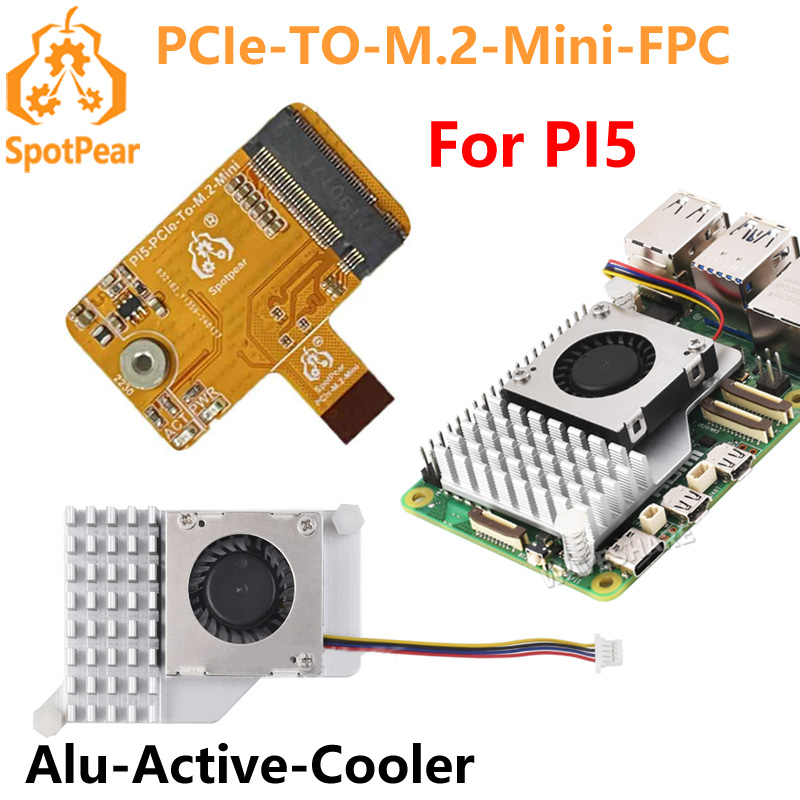 Raspberry Pi5 PCIe Ke M.2 NVMe SSD Mini Satu Tubuh Papan Topi PCIe-TO-M.2-Mini-FPC & Desain Pencocokan Diferensial Pi5-PCIe-2230