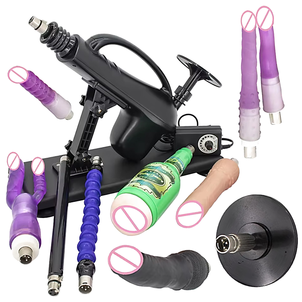 Mesin Seks Otomatis A2SS Tanpa Tangan dengan 3 Lampiran Dildo XLR 450RPM untuk Pria dan Wanita, Mainan Cinta